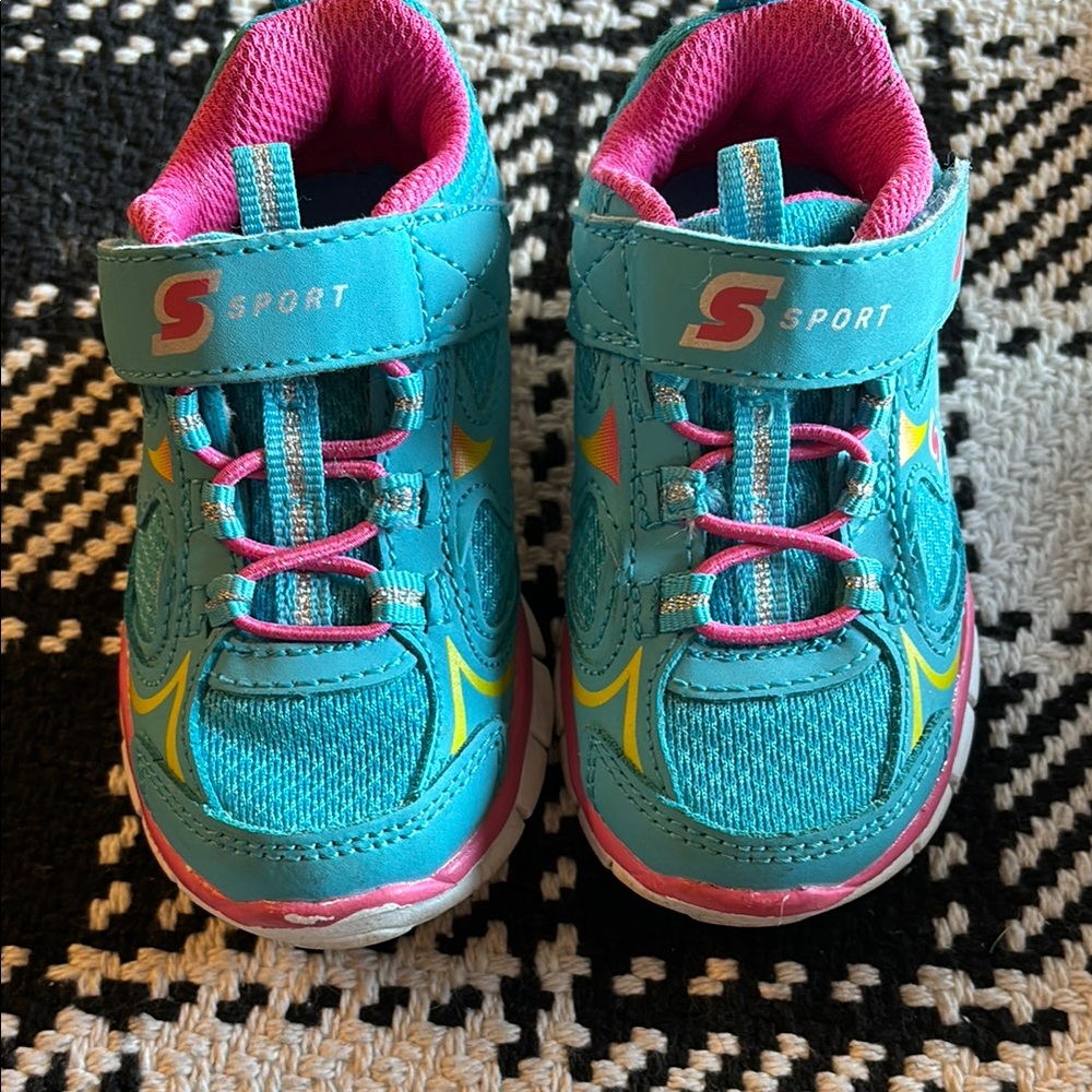Kids Shoes - Teal and Pink